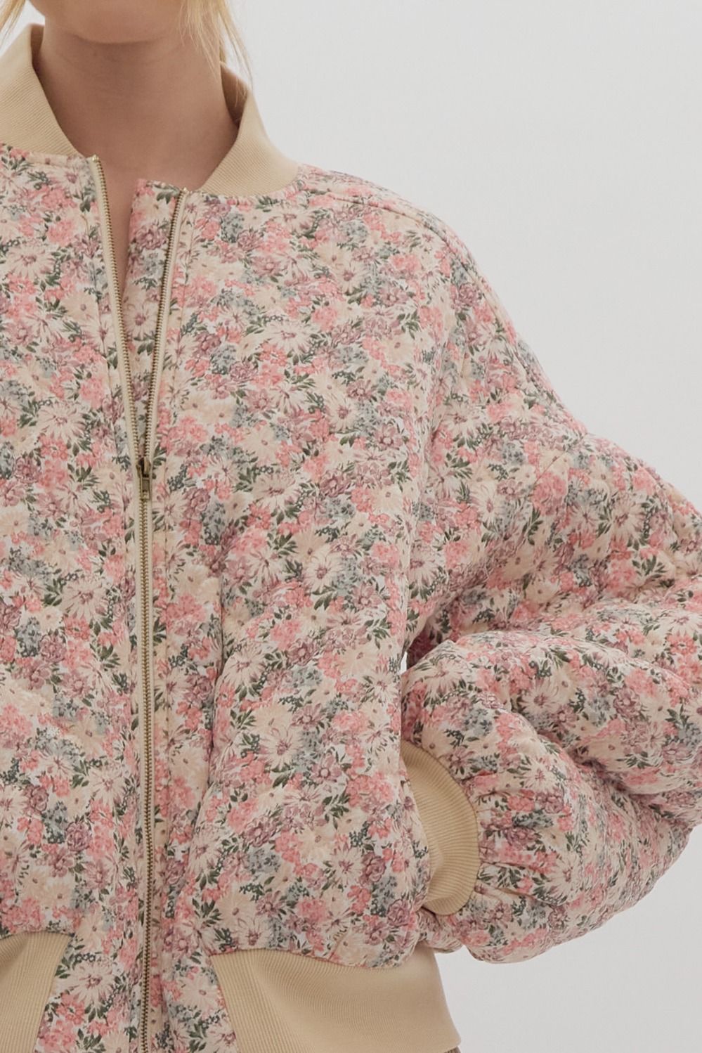 Spring Quilted Bomber Jacket