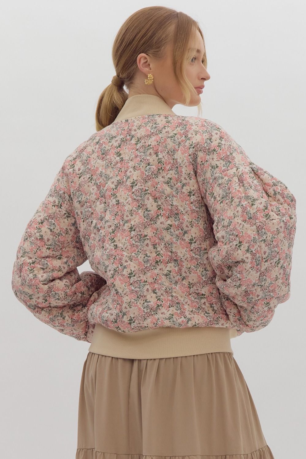 Spring Quilted Bomber Jacket