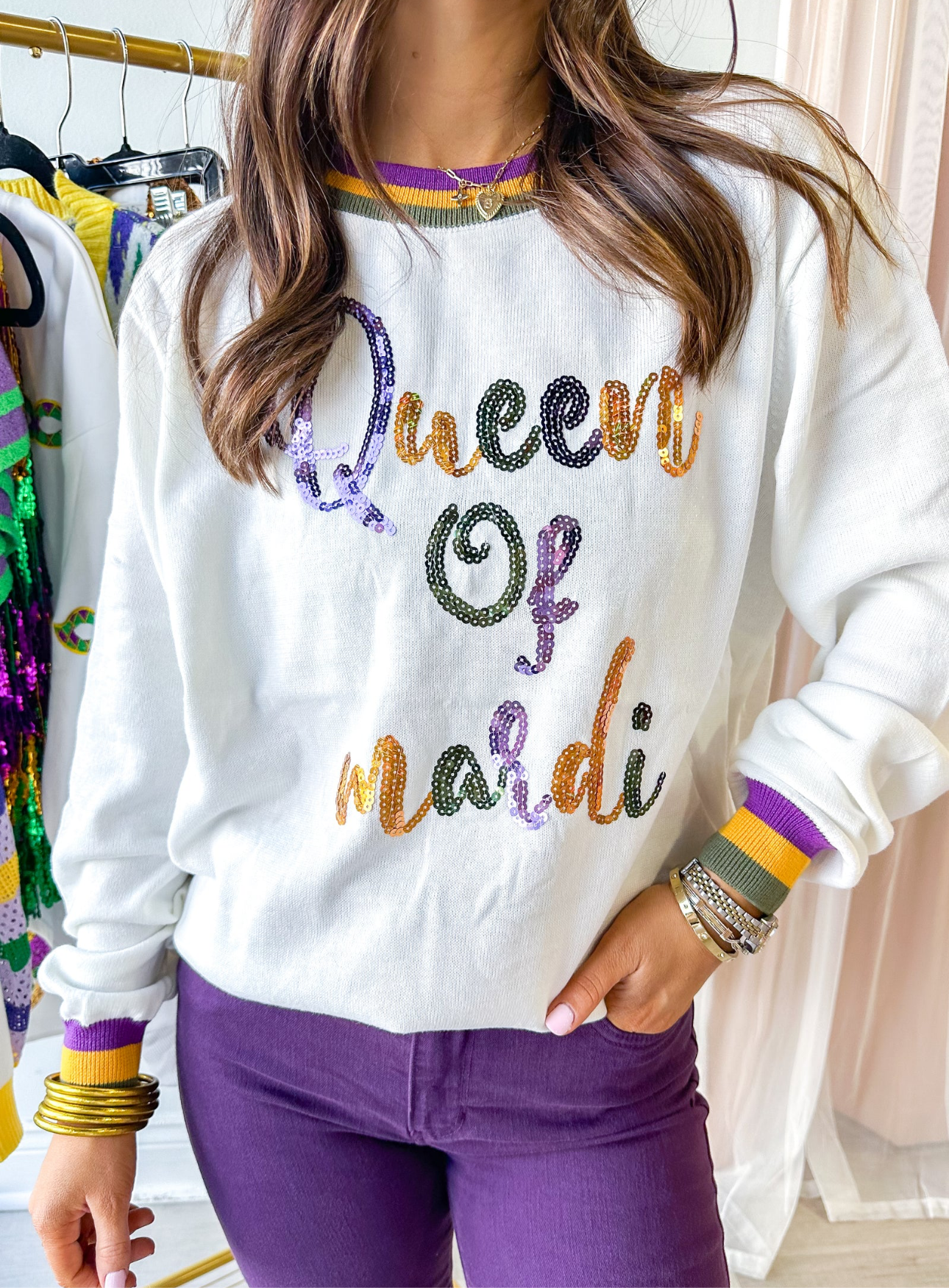 Queen of Mardi Sweater