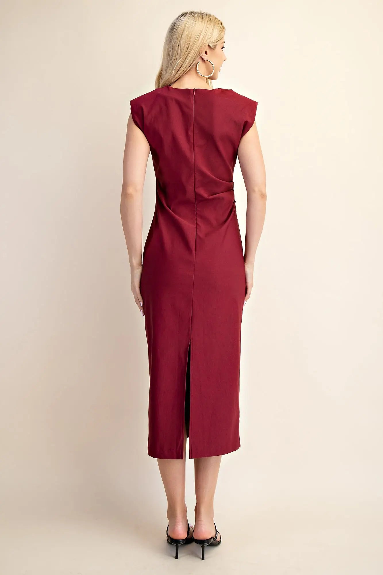 Little Burgundy Midi Dress