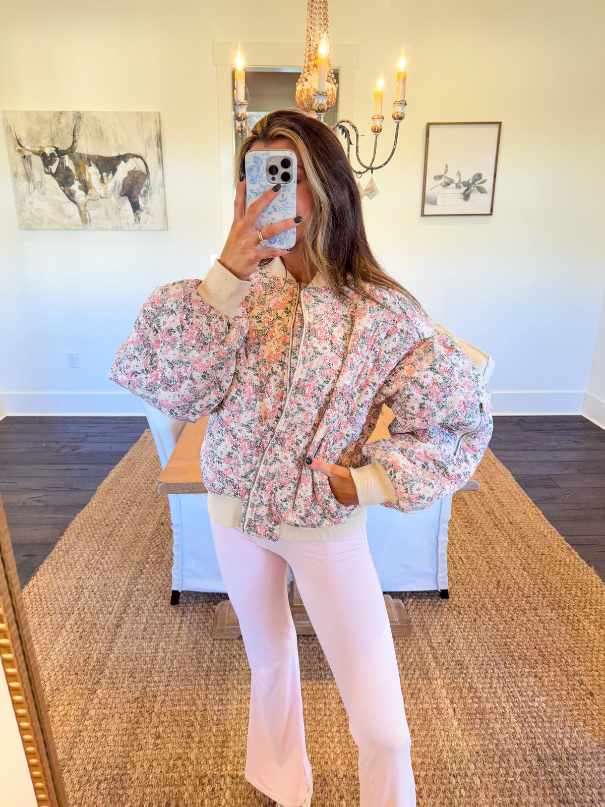 Spring Quilted Bomber Jacket