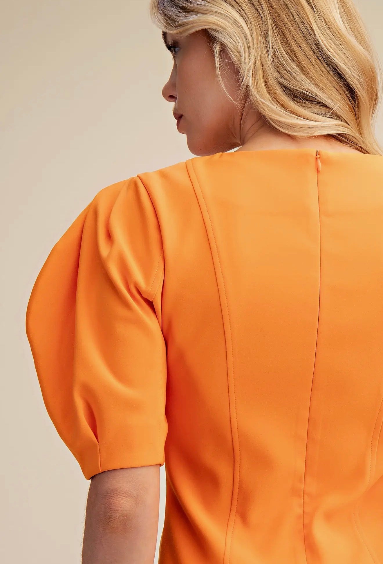Electric Orange Mini Dress