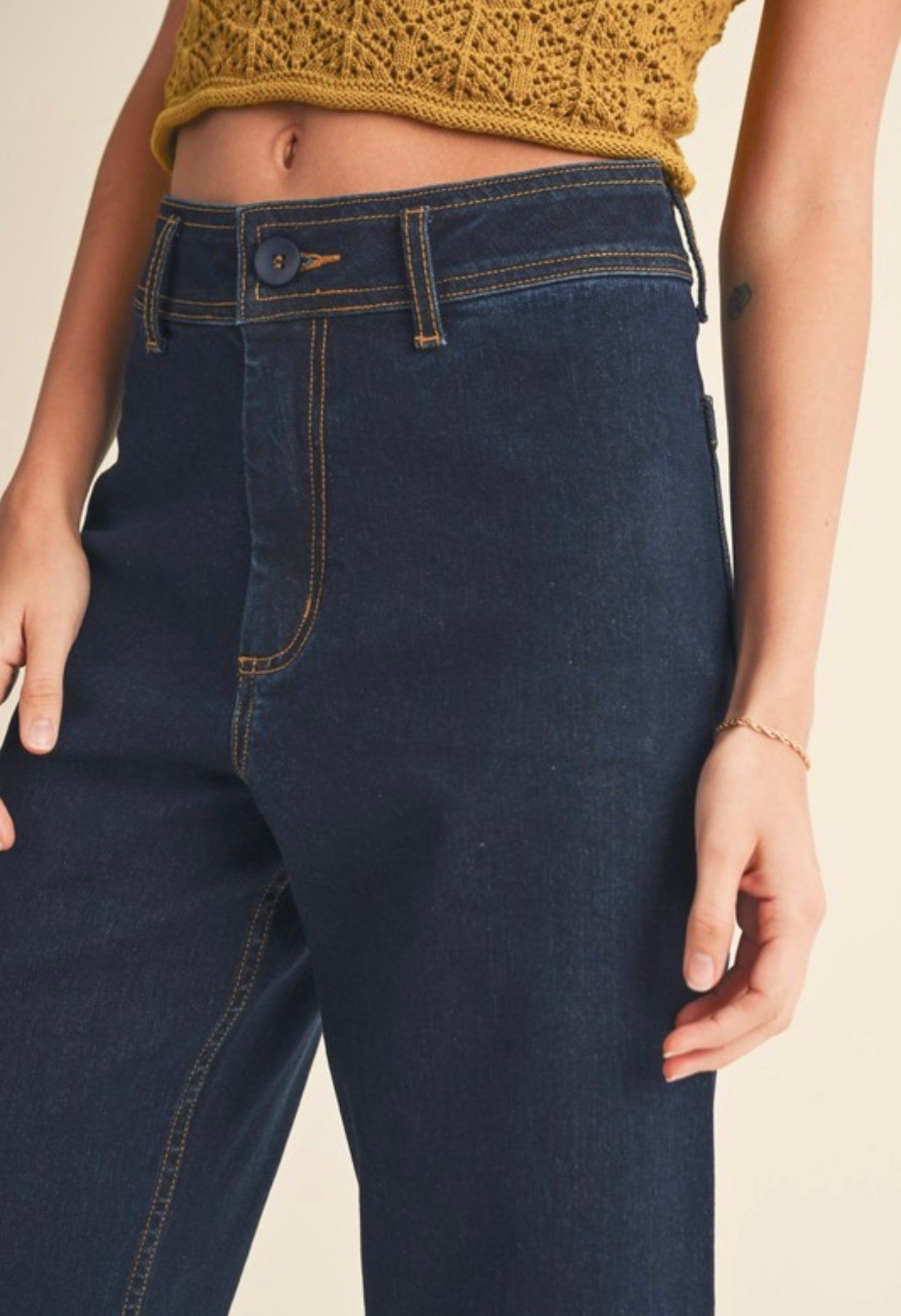 Indigo Blue Wide Leg Jeans