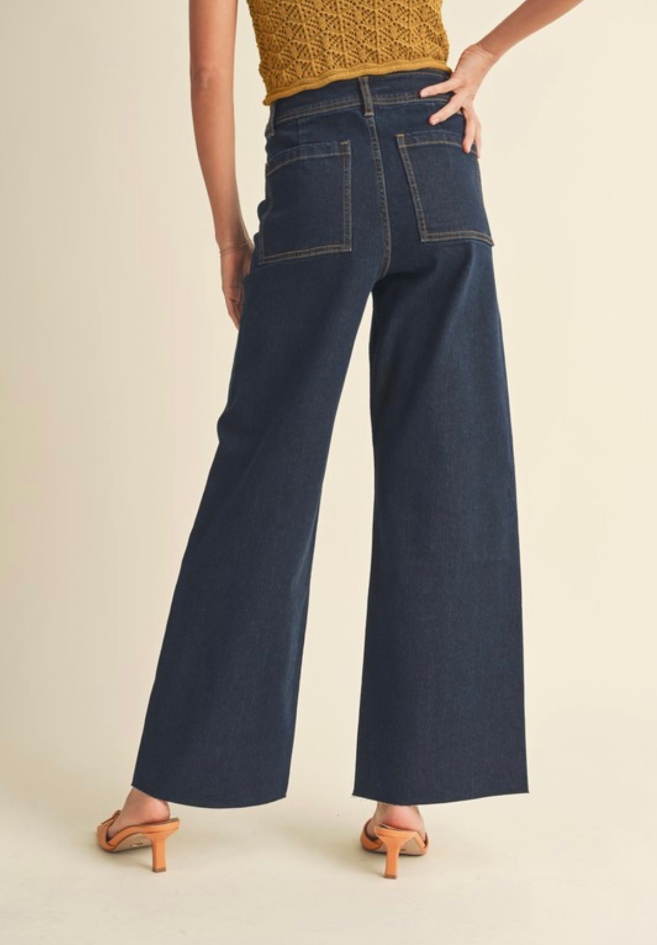 Indigo Blue Wide Leg Jeans