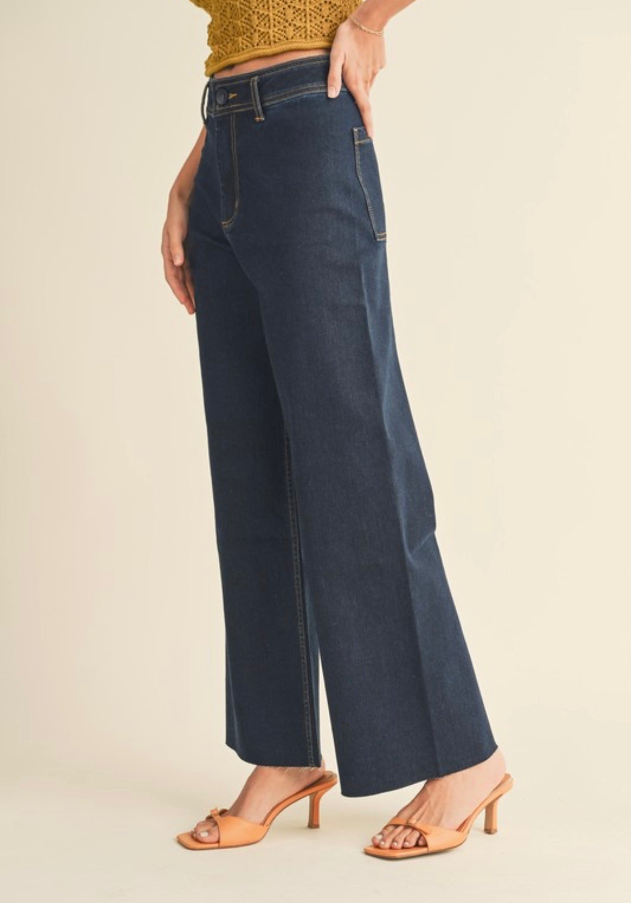 Indigo Blue Wide Leg Jeans