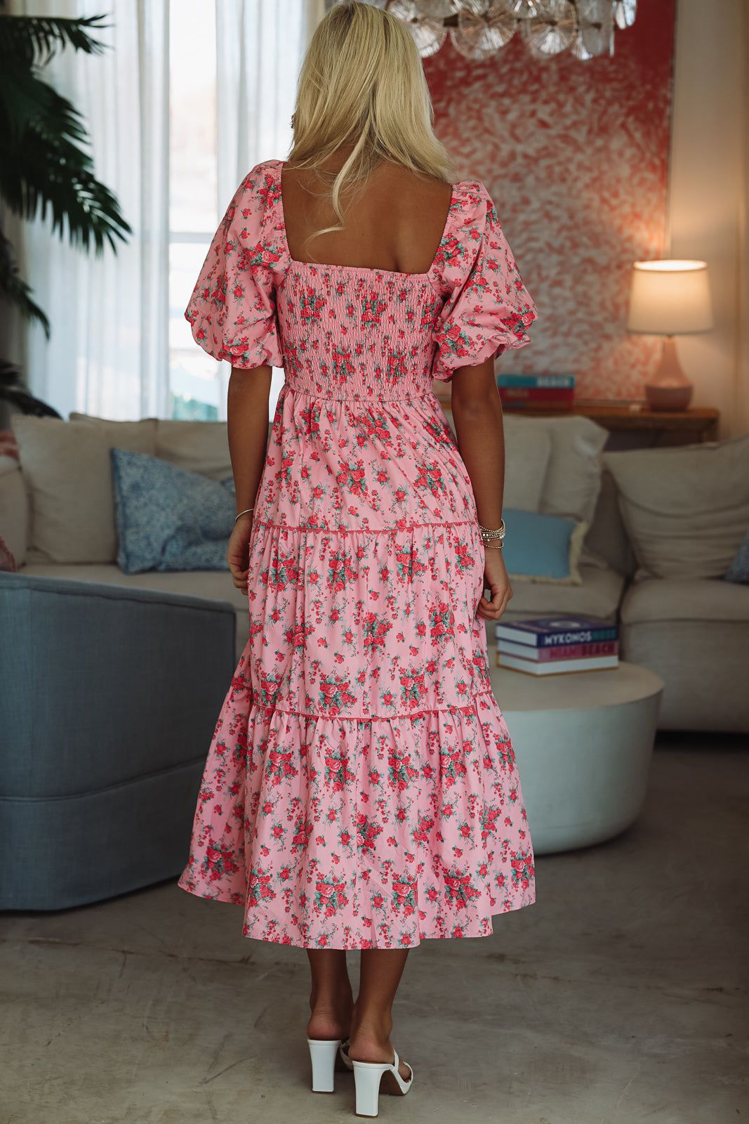 Happy Gatherings Floral Bow Maxi Dress
