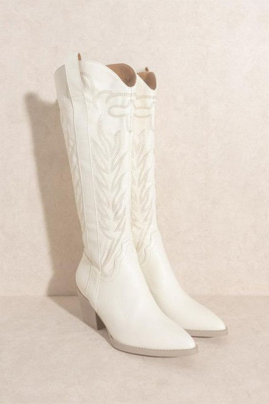 Giddy Up White Cowgirl Boots