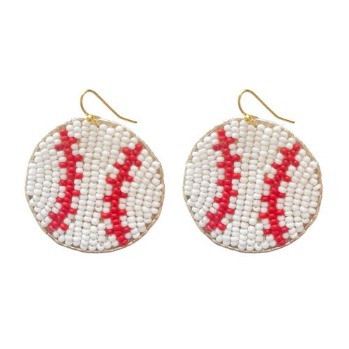 Baseball Drop Earrings