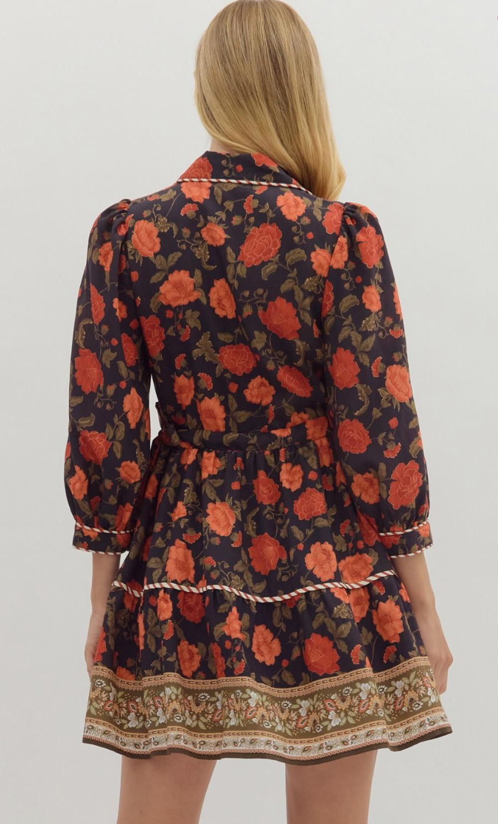 Harvest Festivities Floral Mini Dress~ Entro