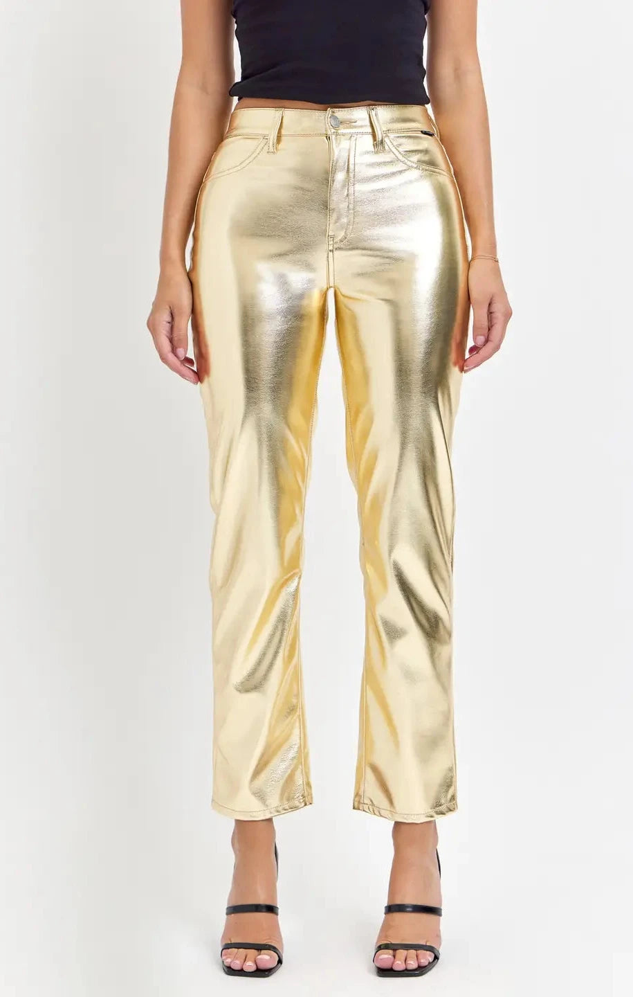Bright Gold Straight Leg Cello Pants