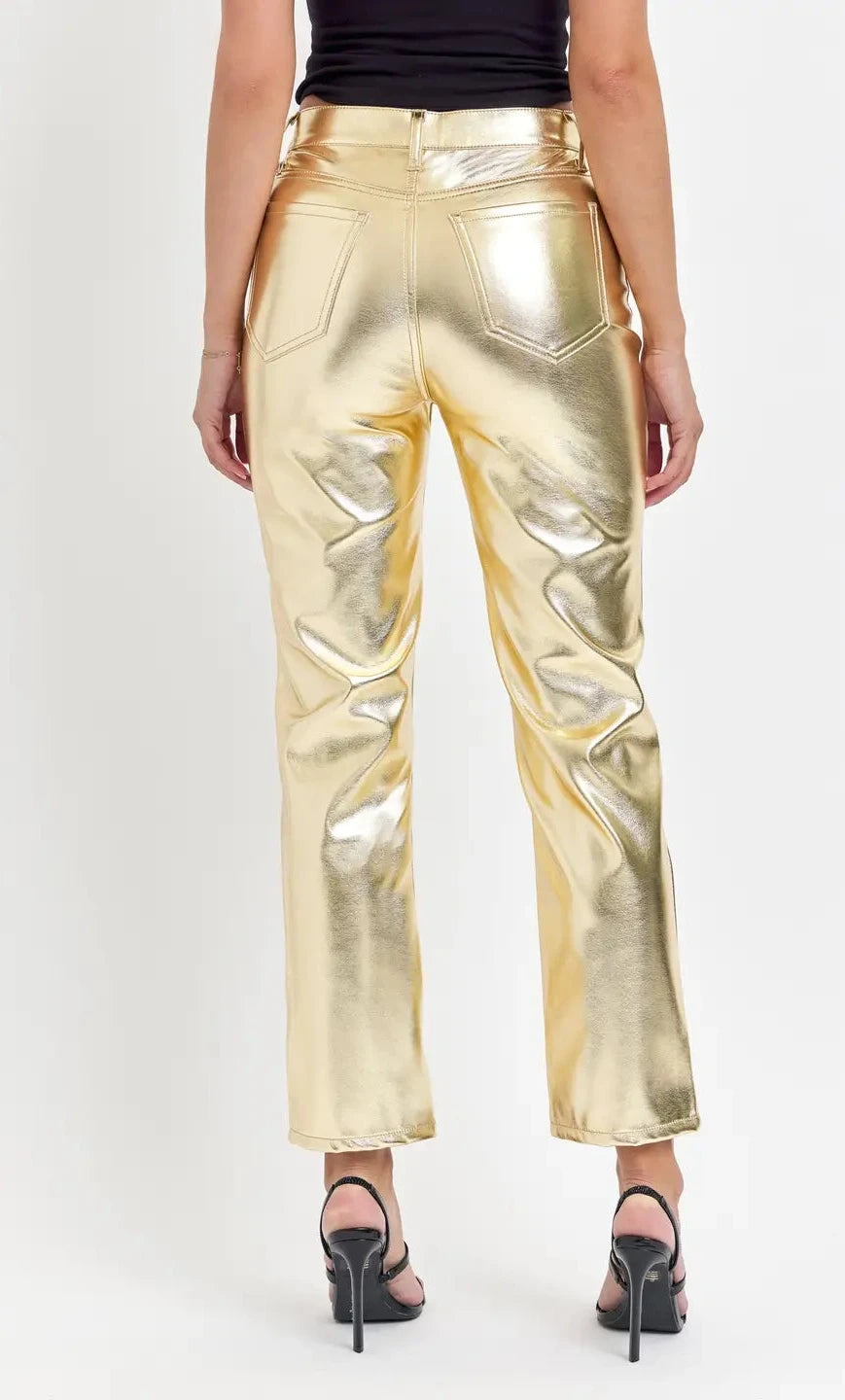 Bright Gold Straight Leg Cello Pants