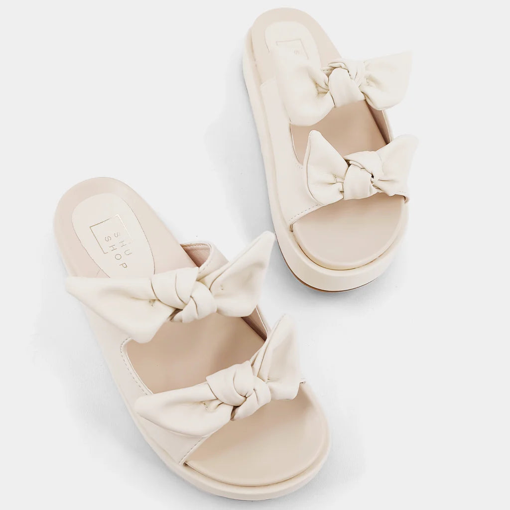 Kiki Bow Sandals~Bone (Beige)