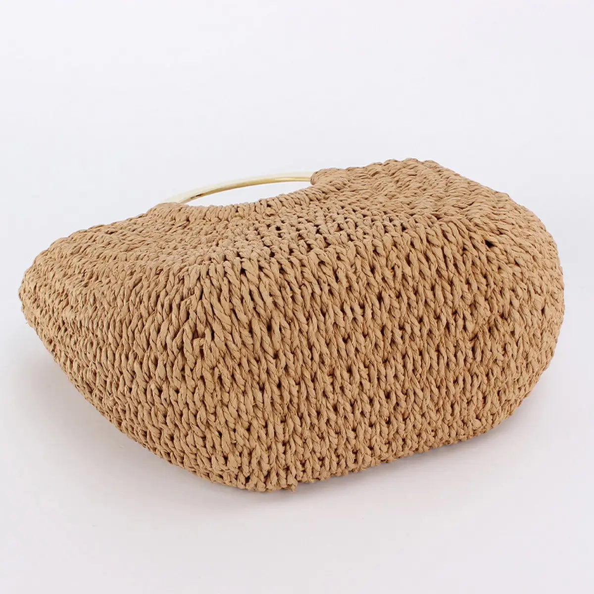 Tropical Paradise Handmade Woven Bag - Camel