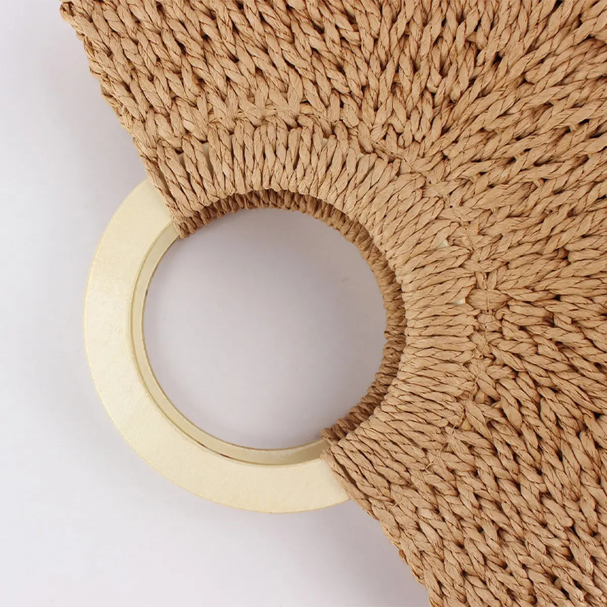 Tropical Paradise Handmade Woven Bag - Camel