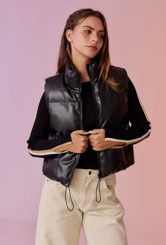 Eva Faux Leather Vest