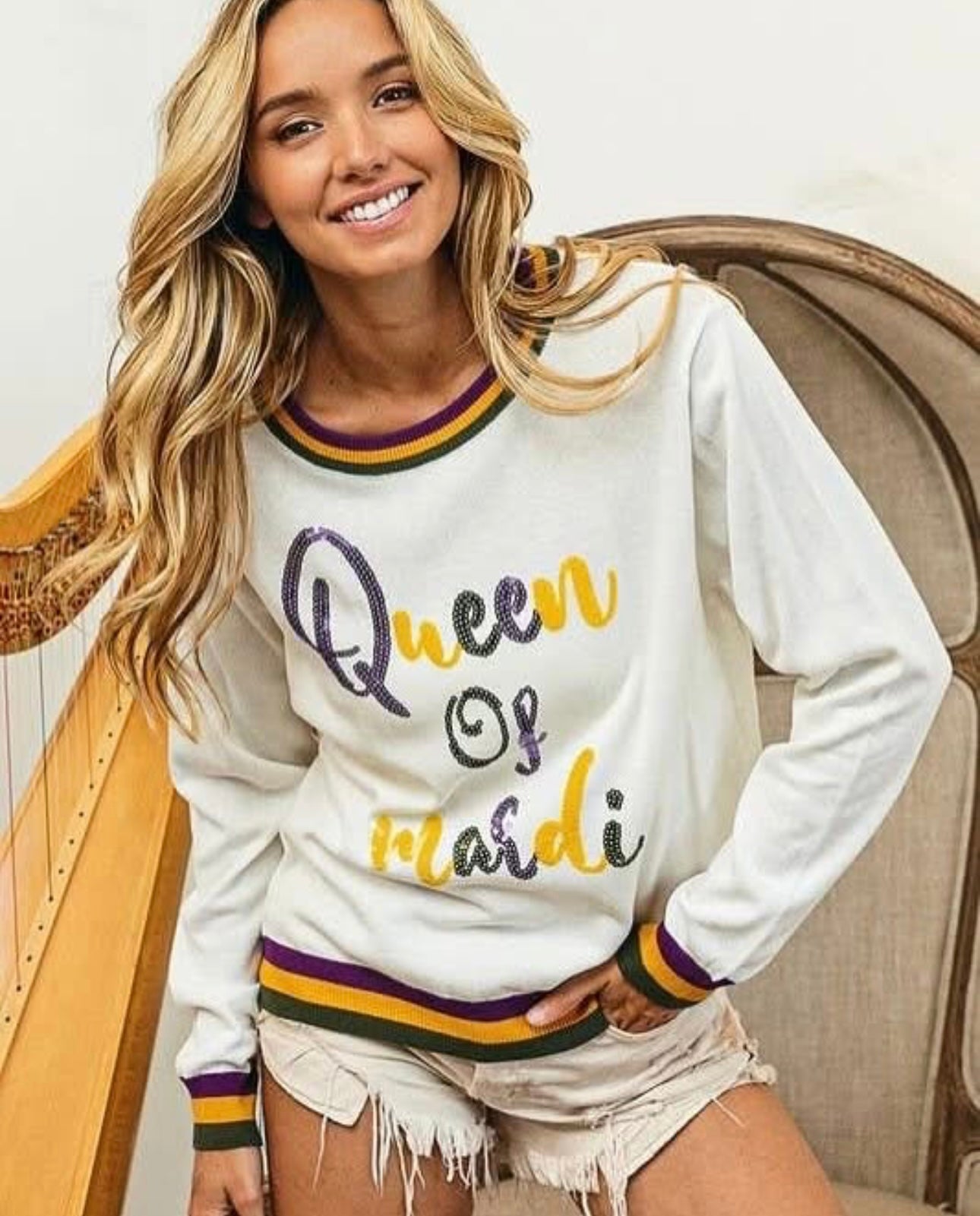 Queen of Mardi Sweater