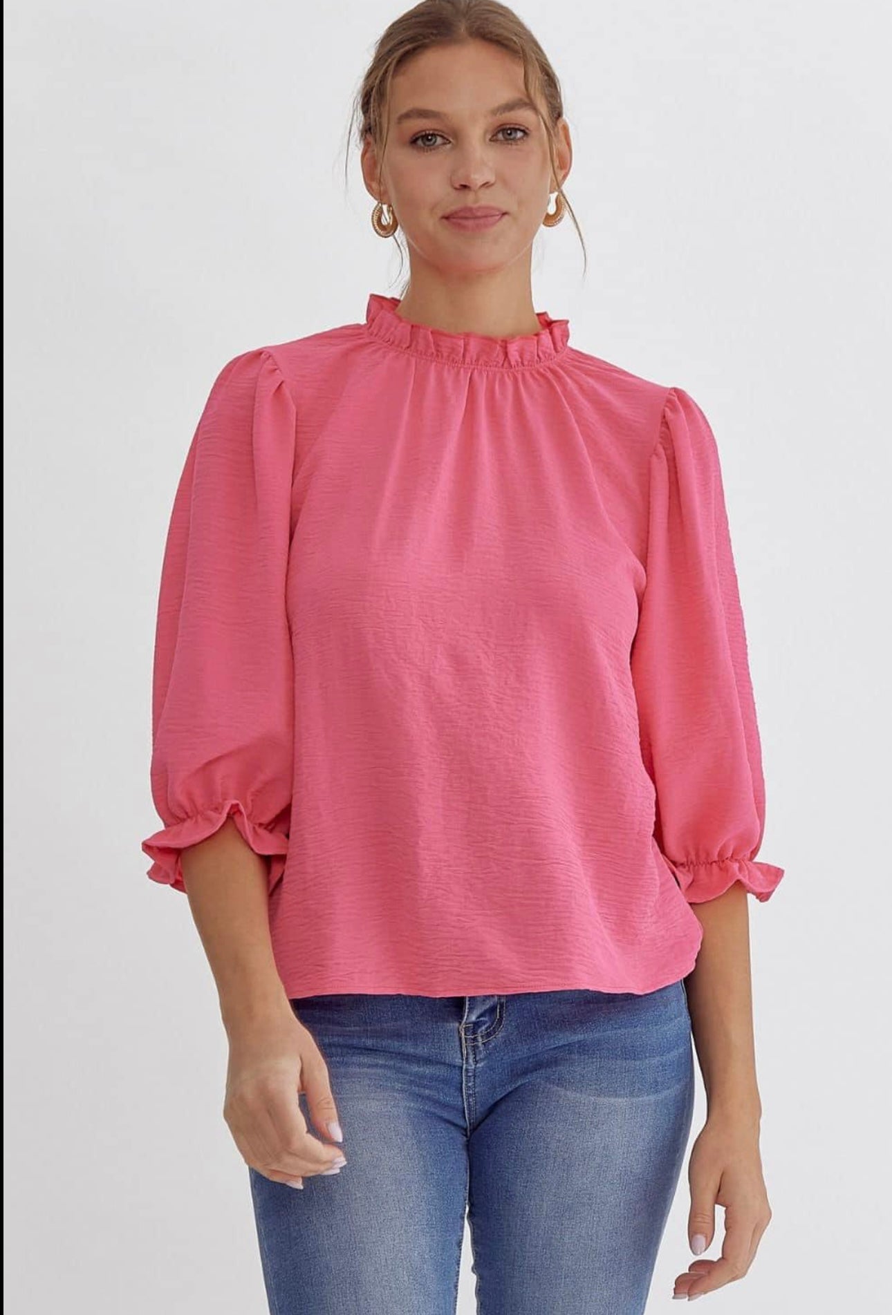 Ruffle Me Up Pink Top