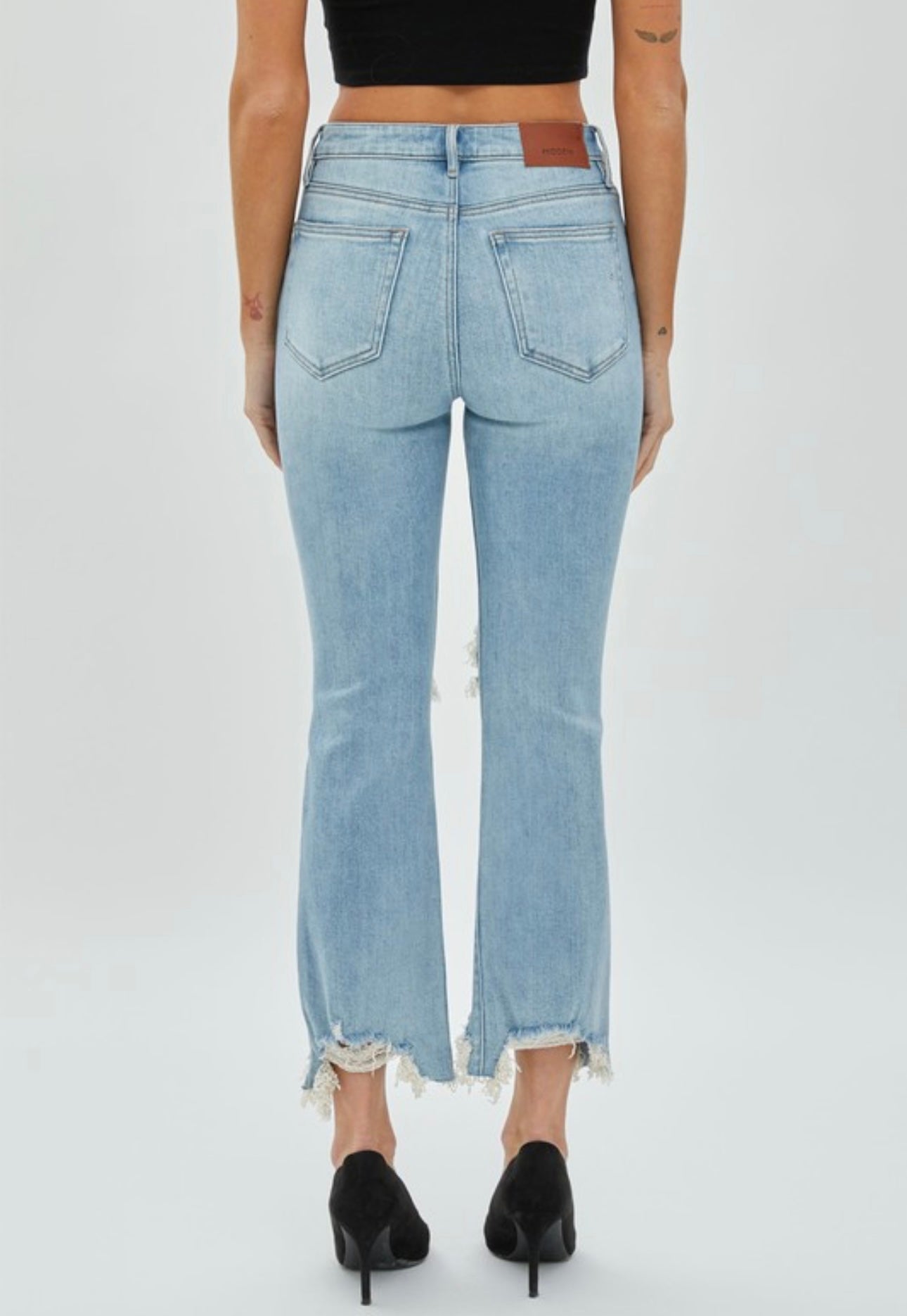 Hidden Happi High Waist Basic Cropped Flare Jeans