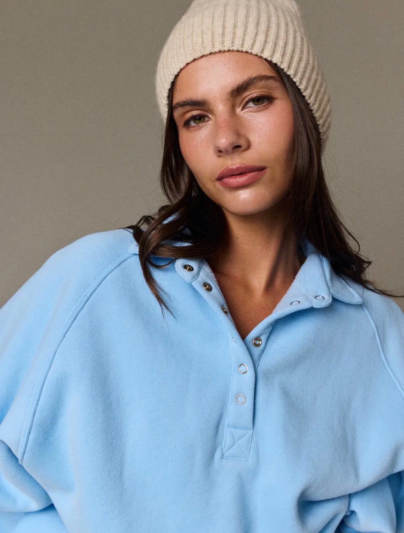 Light Blue Piper Pullover