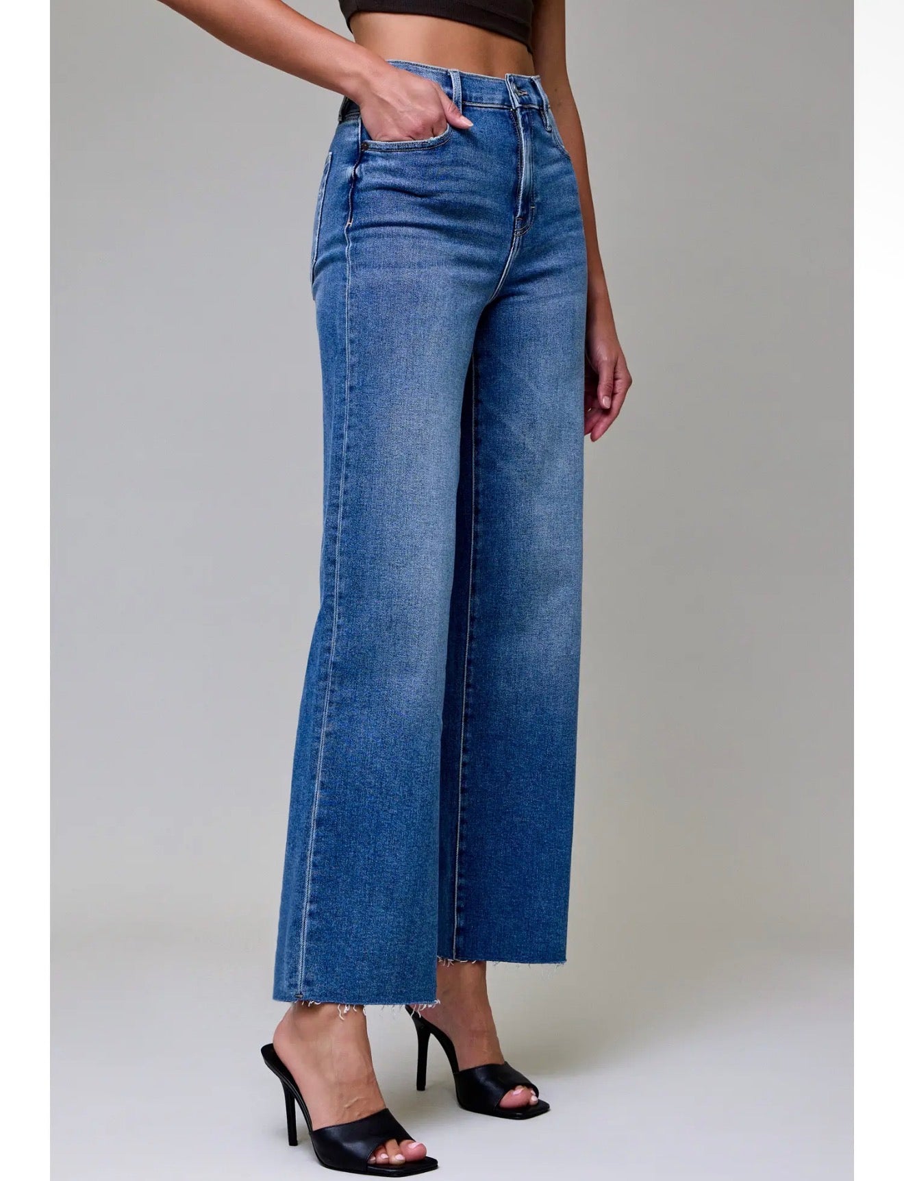 Hidden Logan Medium Dark Clean Stretch Dad Jeans