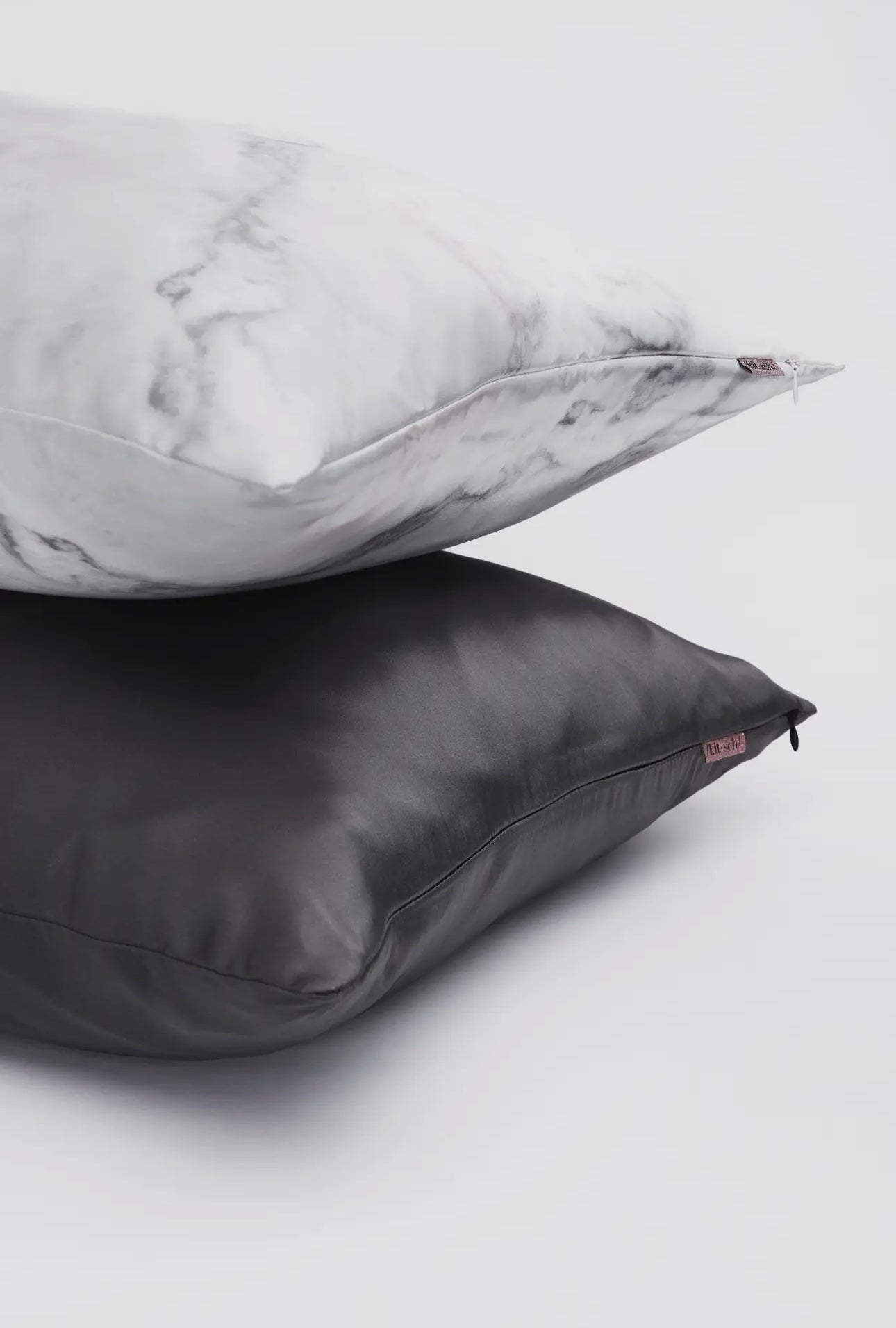 Kit*sch Standard Charcoal Satin Pillowcase