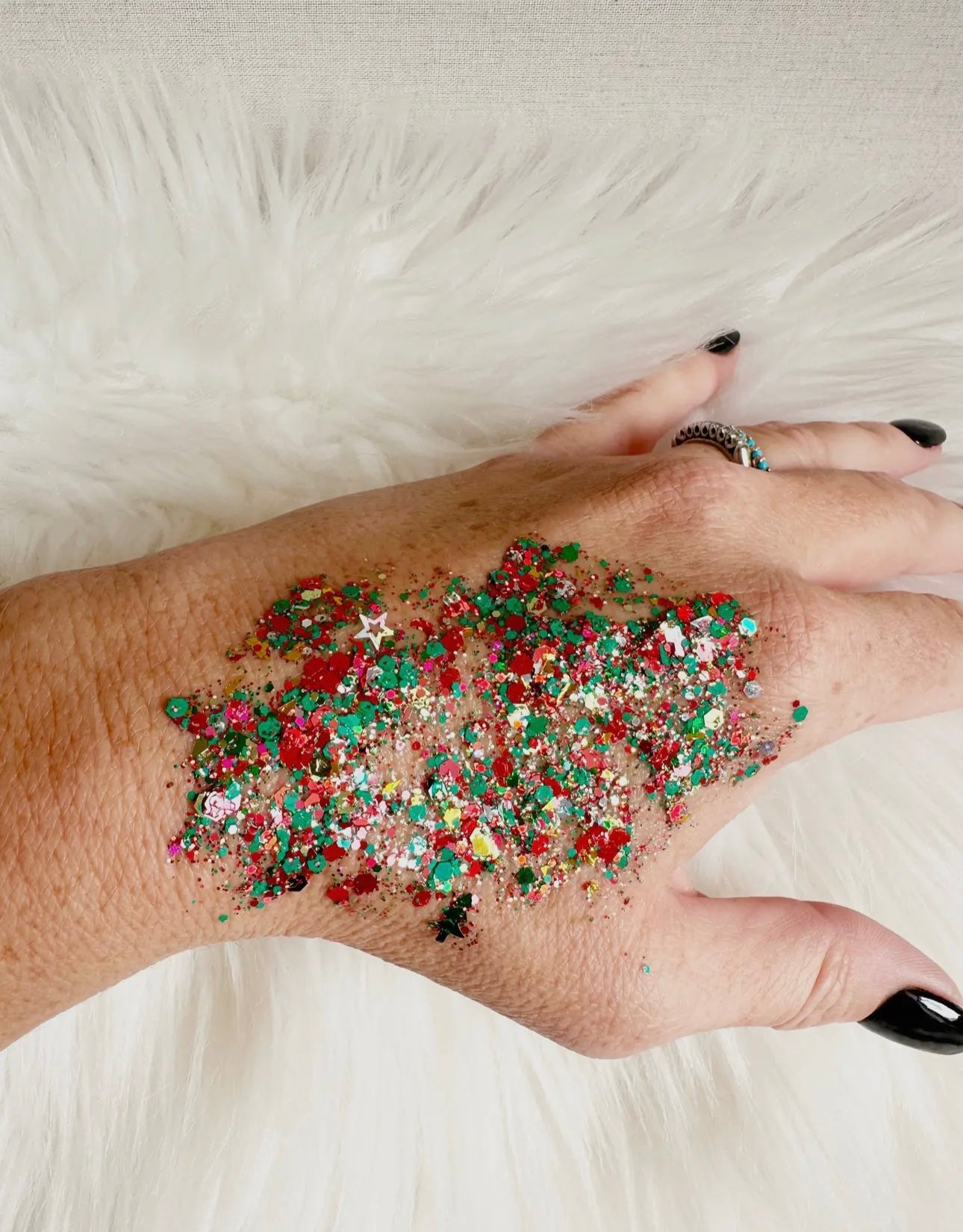 Sandy & Rizzo Christmas Face Glitter