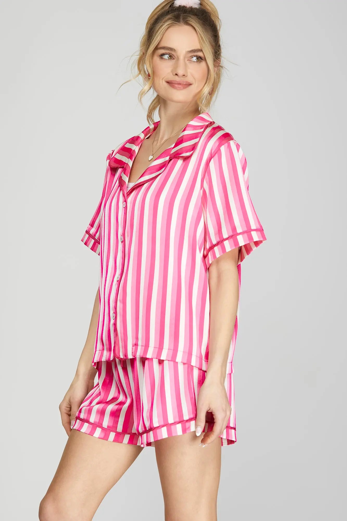 Silky Dream Striped Pajamas