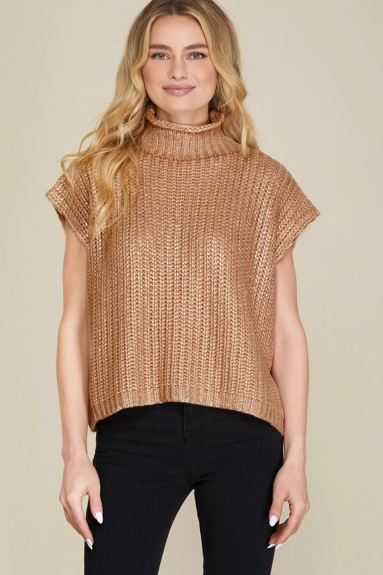 Gold Metallic Sweater
