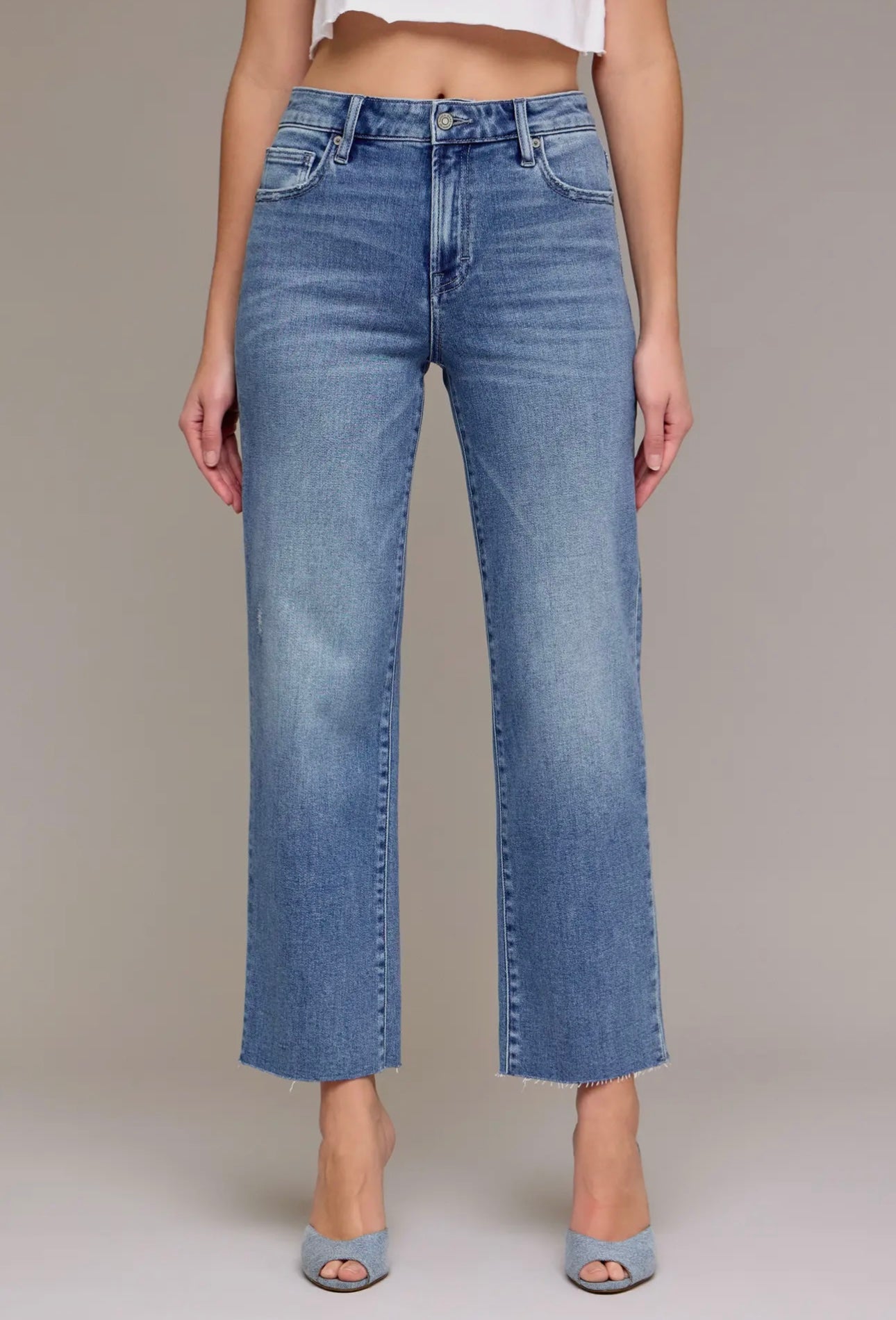 Tracey Medium High Rise Straight Jeans