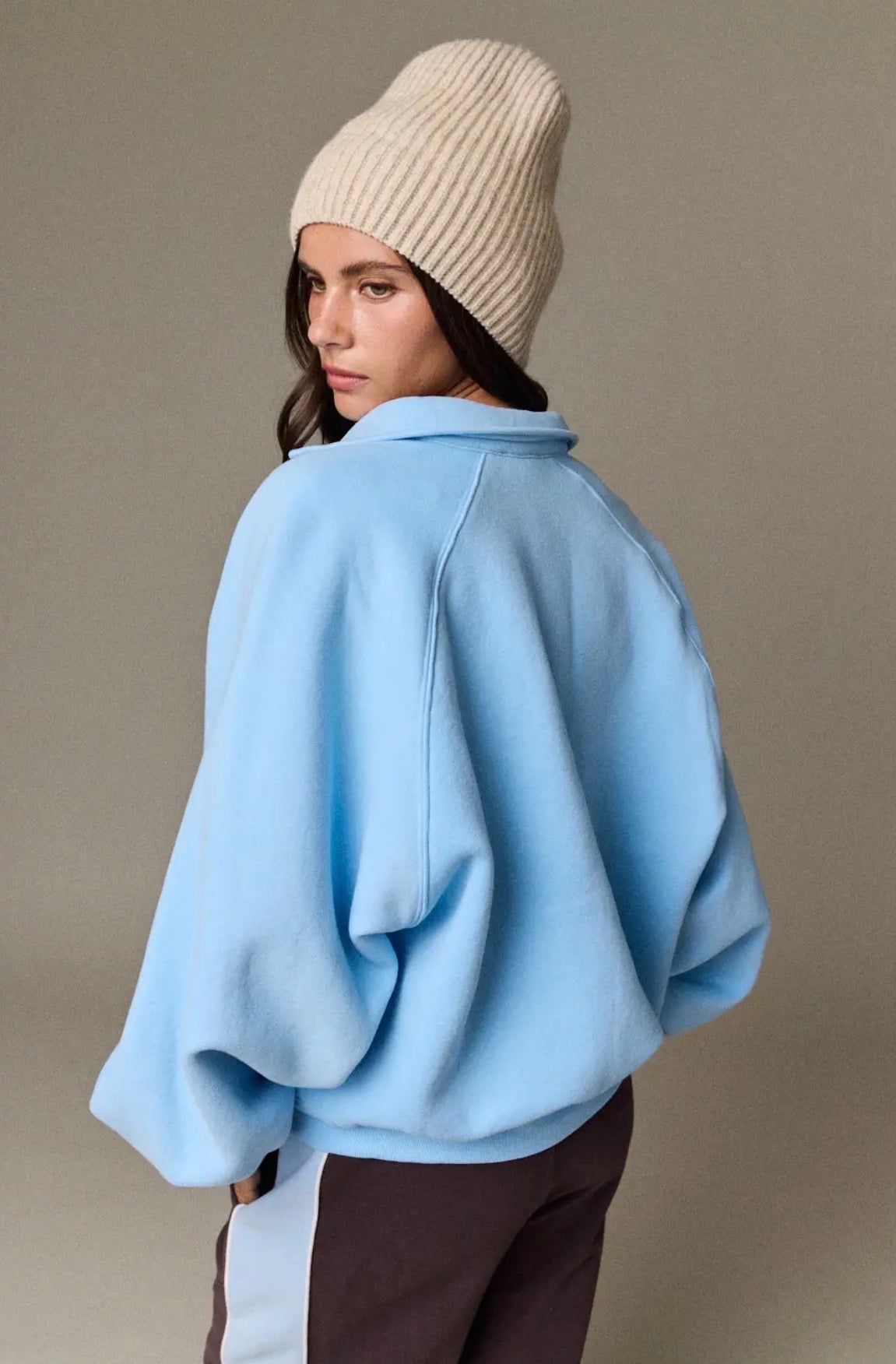 Light Blue Piper Pullover