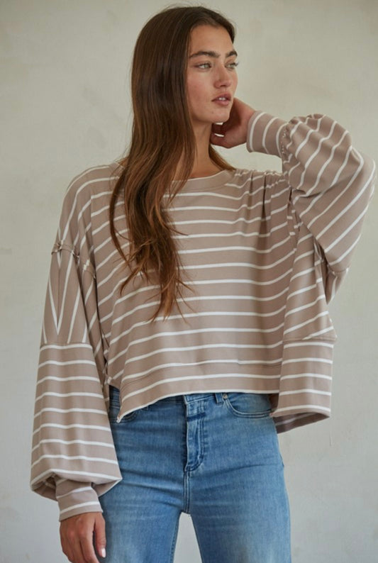 Striped Mocha Shirt