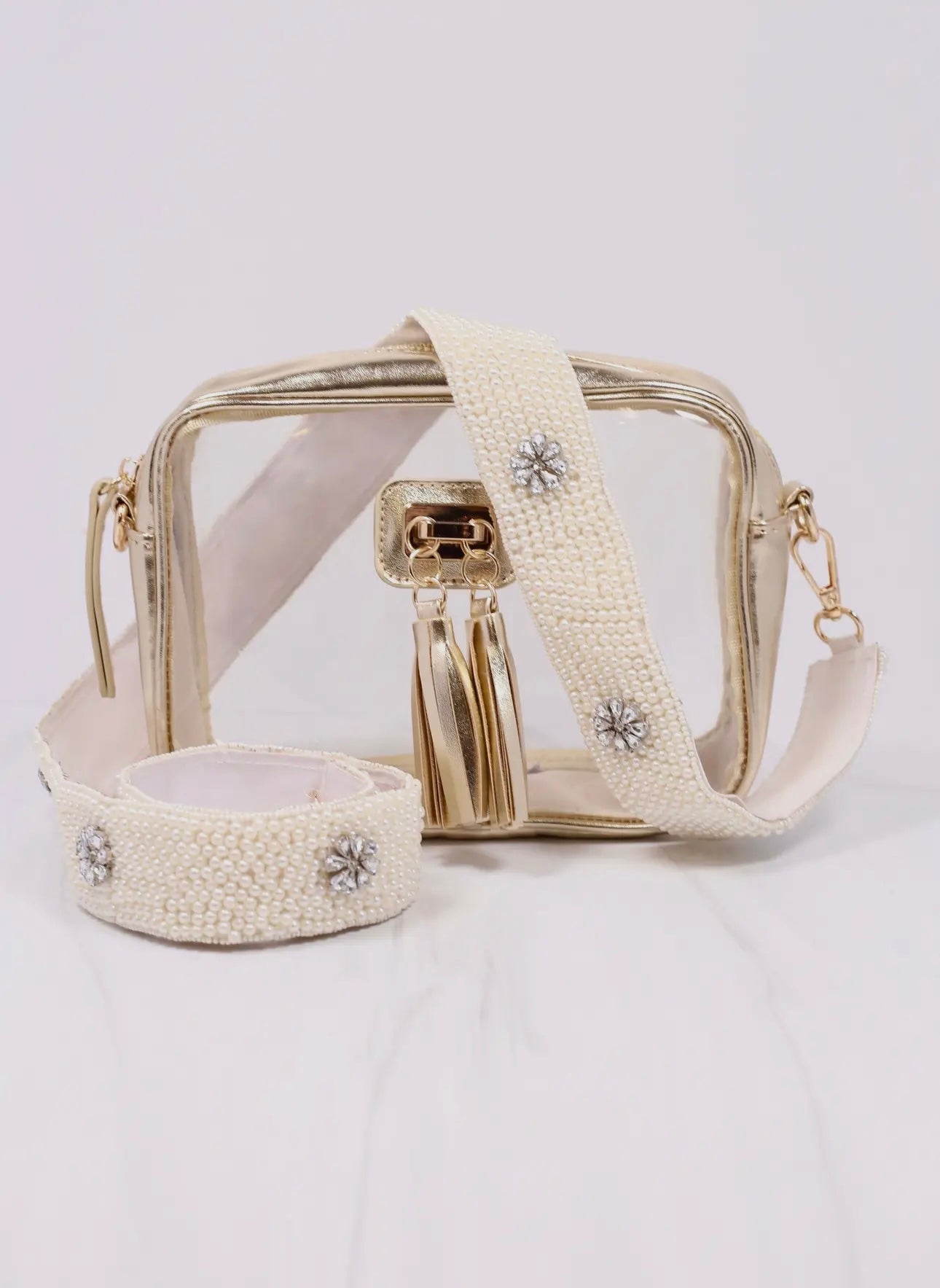 Kennedy Pearl & CZ Crossbody Strap