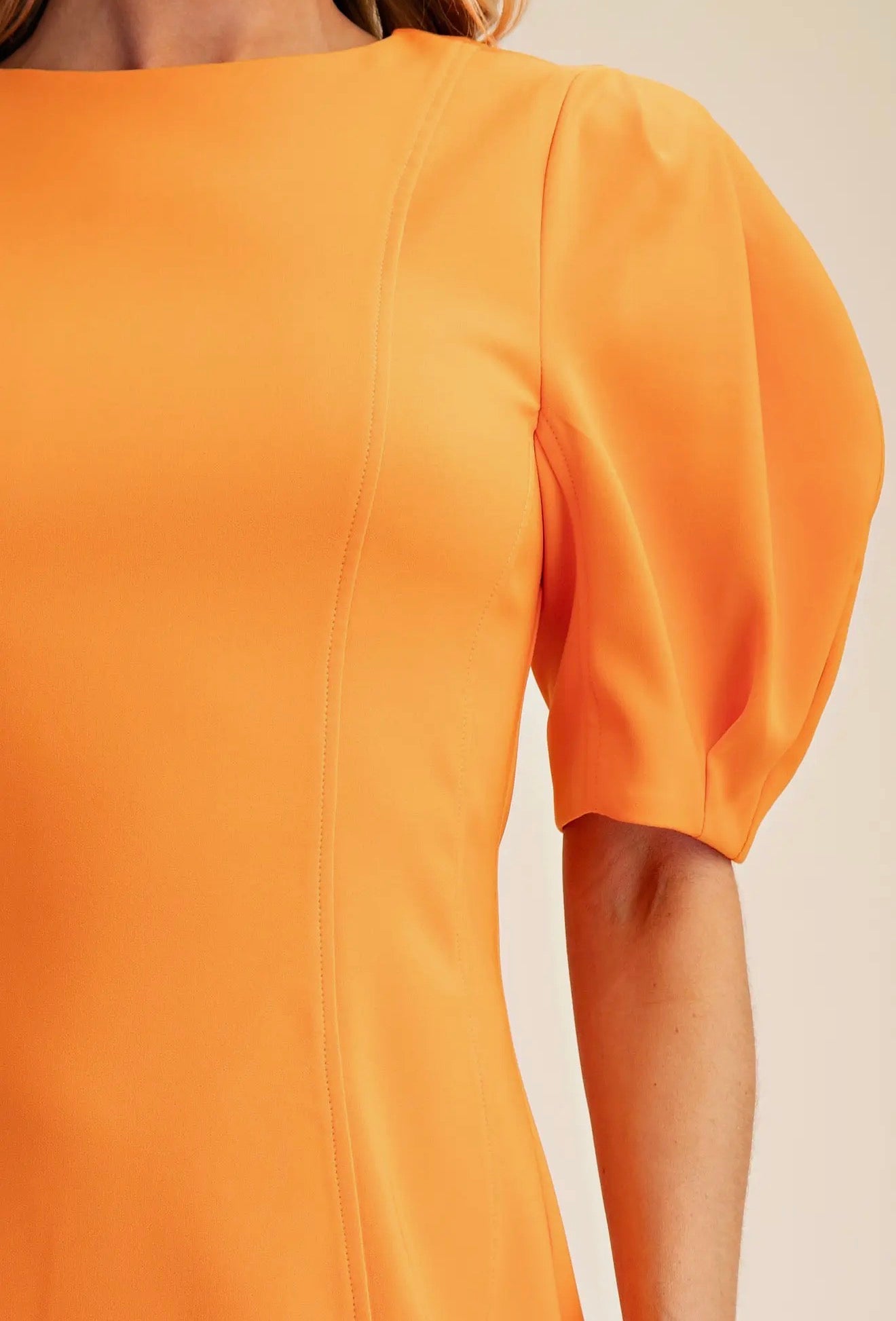Electric Orange Mini Dress