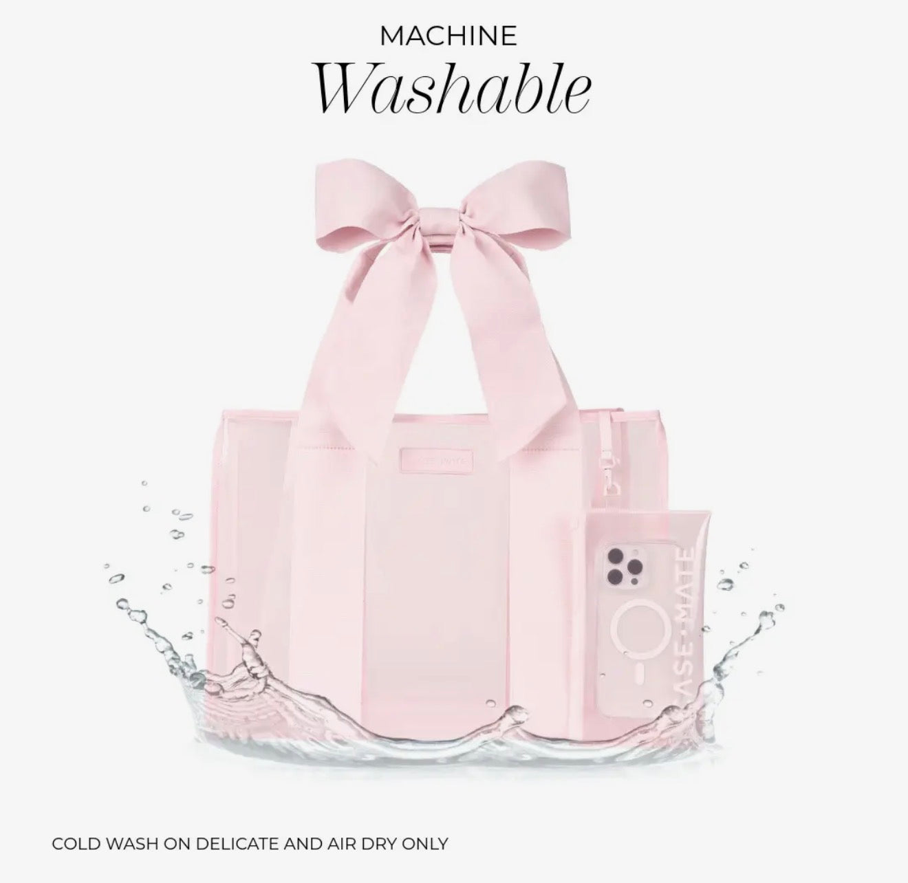 Ballet Pink Bow Jelly Tote Bag Case~Mate