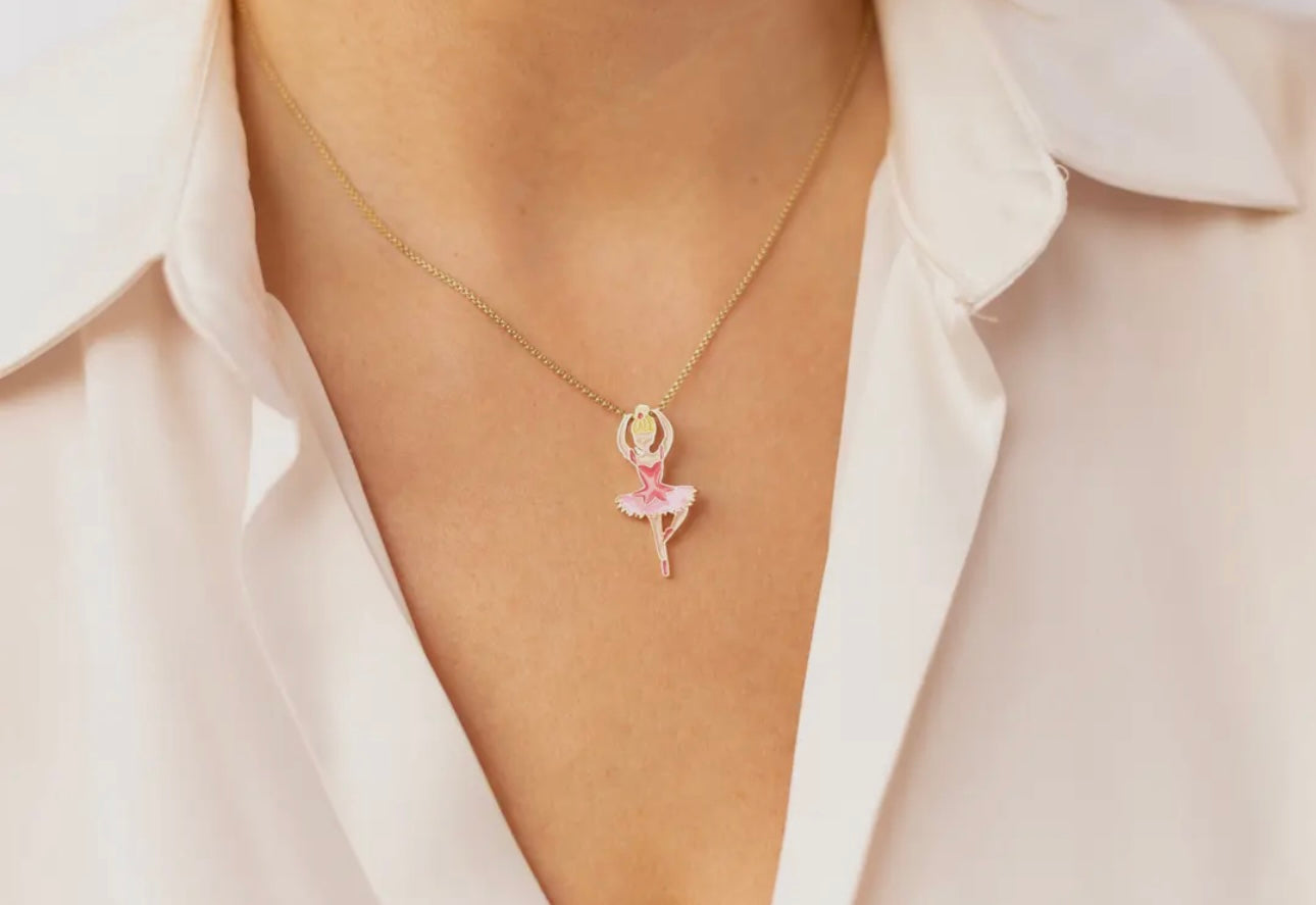 Enamel Ballerina Necklace