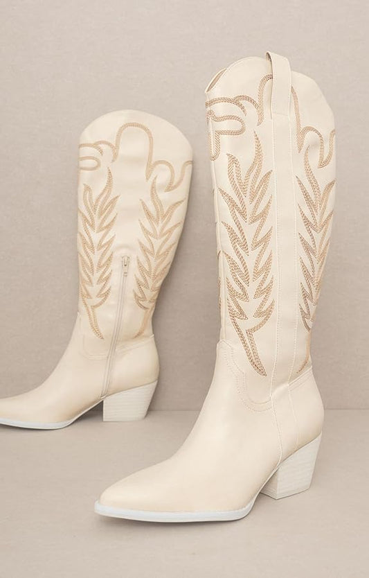 Off White Cowgirl Boots