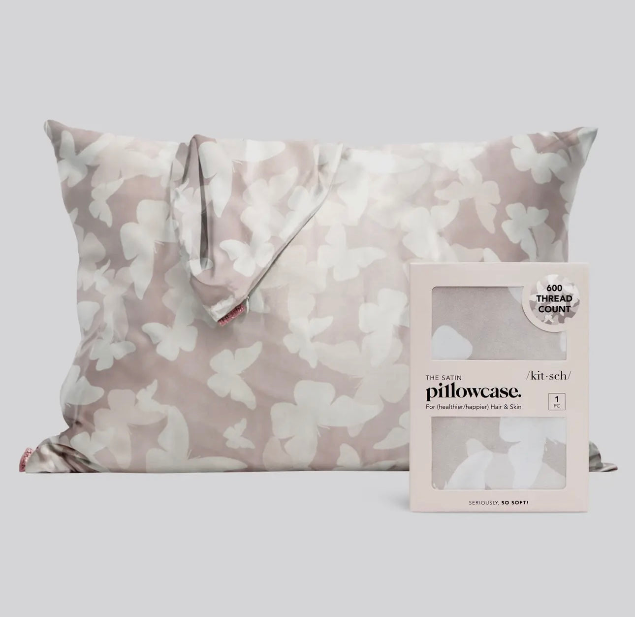 Kit*sch Standard Satin Pillowcase- Butterfly