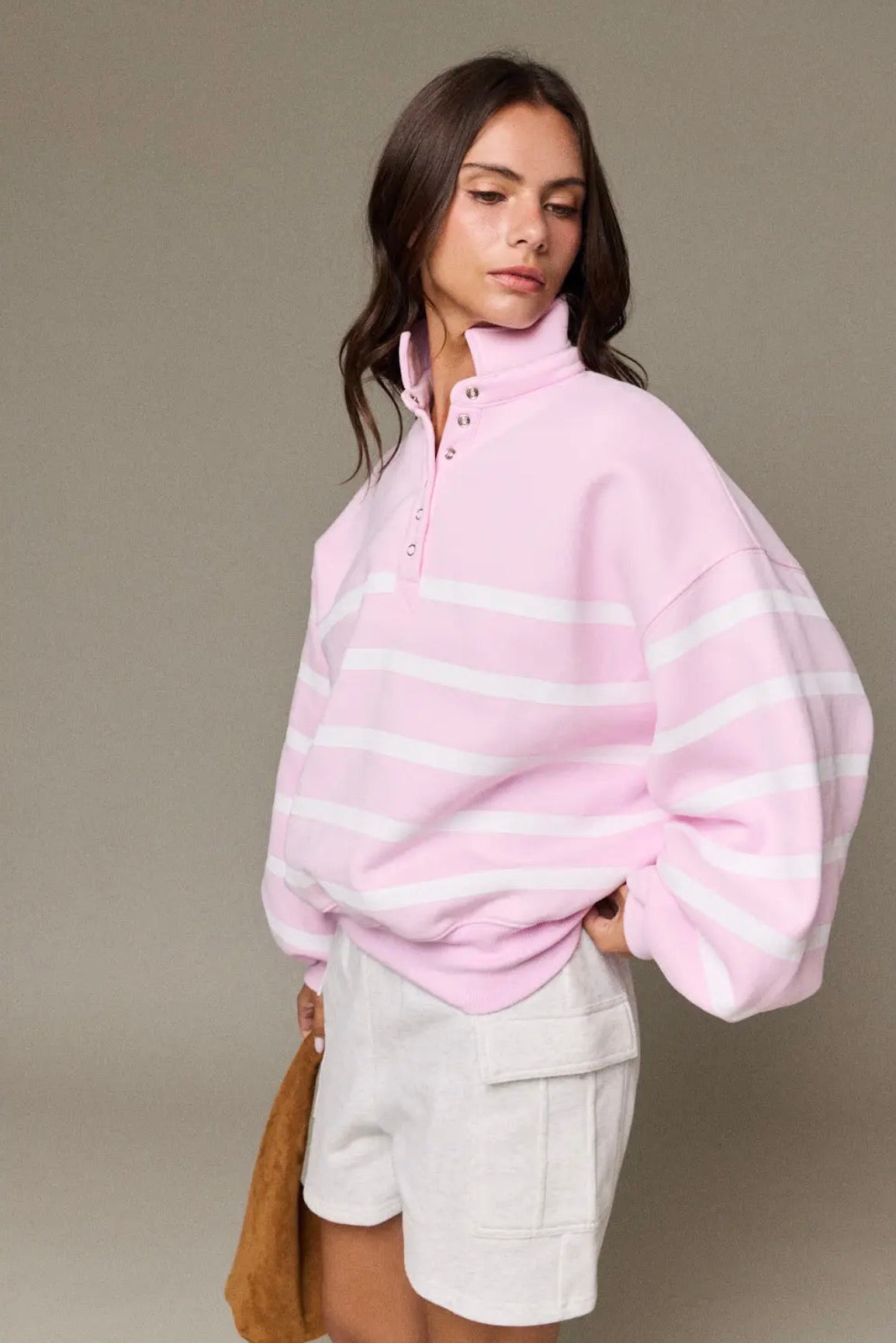 Addison Striped Piper Pullover ￼