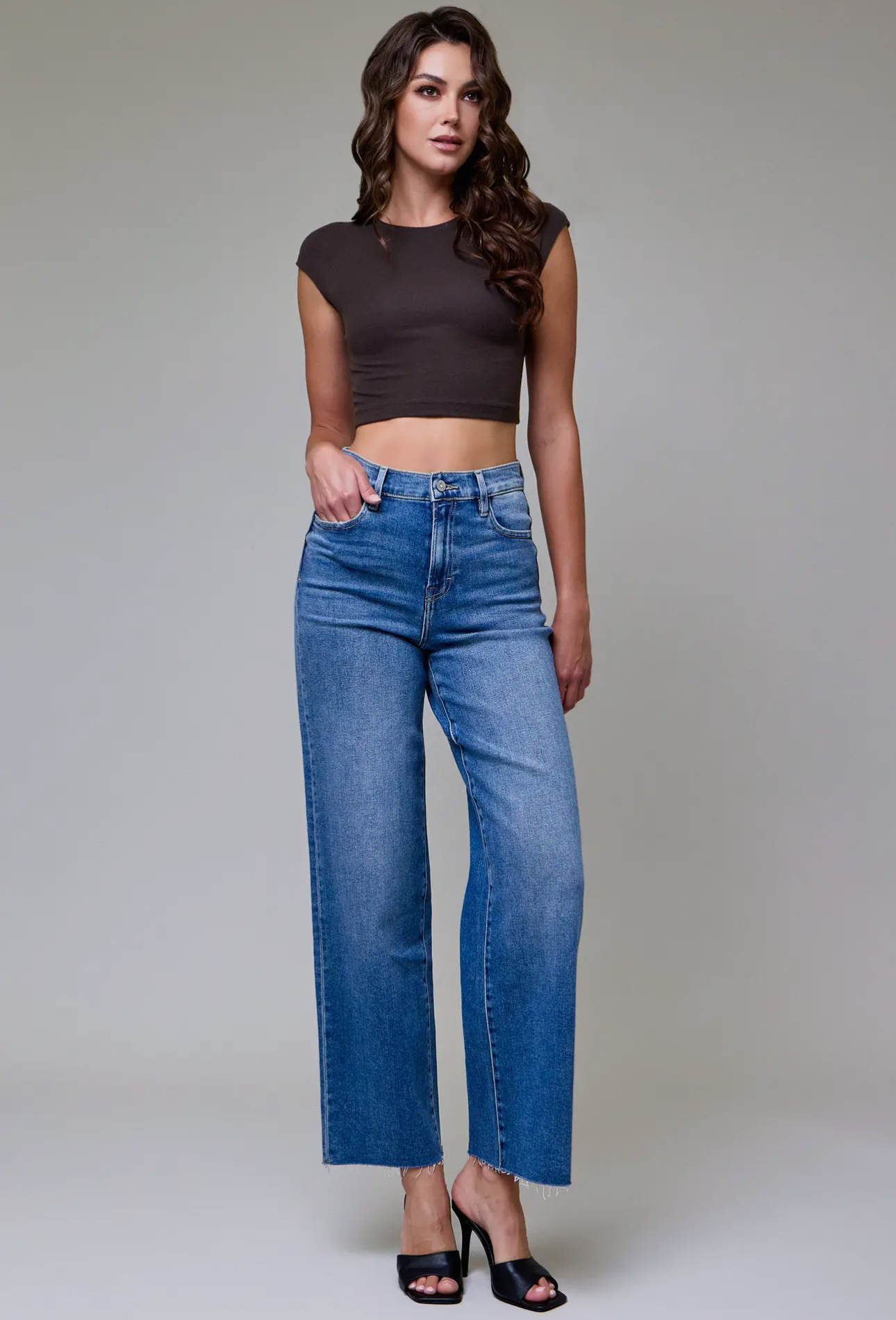 Hidden Medium/Dark Logan High Waist Dad Jean