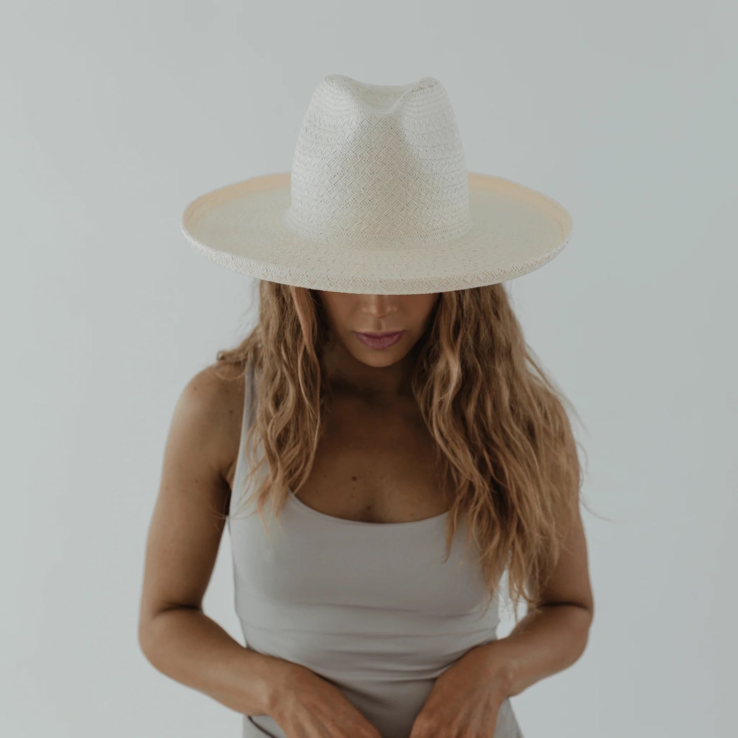 Cara Loren Pencil Brim Straw Hat