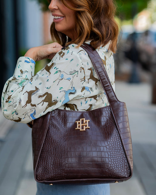 Maggie Bag Chocolate Ec~Caroline Hill