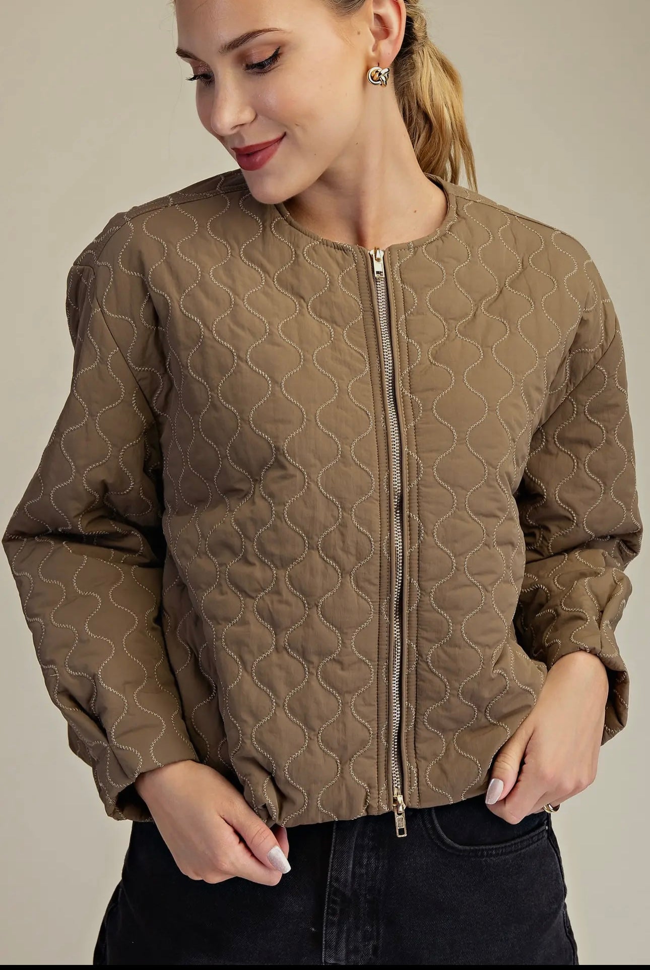 Take The Chill Off Olive Quilted Jacket