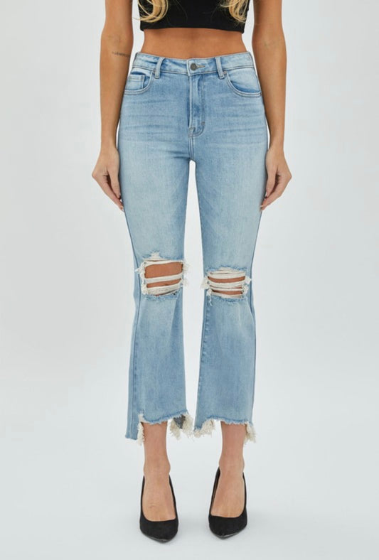 Hidden Happi High Waist Basic Cropped Flare Jeans