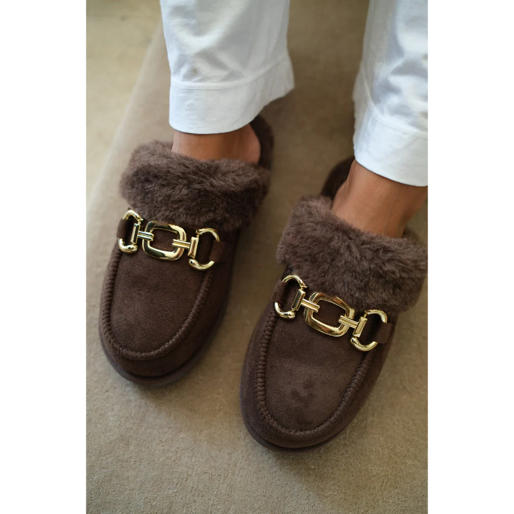 Davos Chocolate Slippers Beach By Matisse