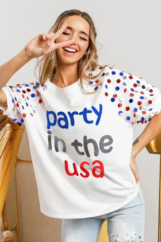 Party In The USA Shimmer Top