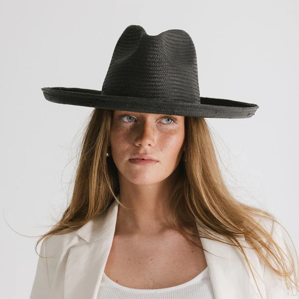 GiGi Pip- Black Penny Fedora