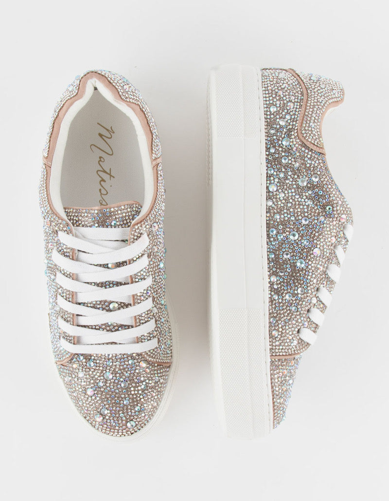 Julia Clear Rhinestone Sneakers