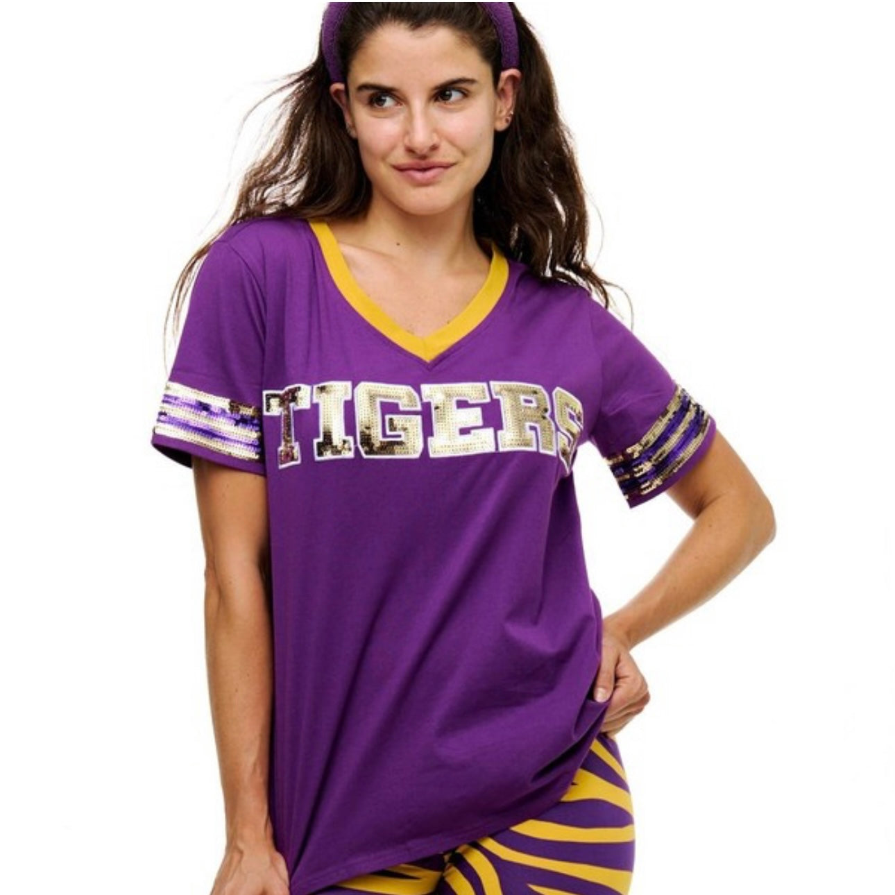 Tigers Sequined Top