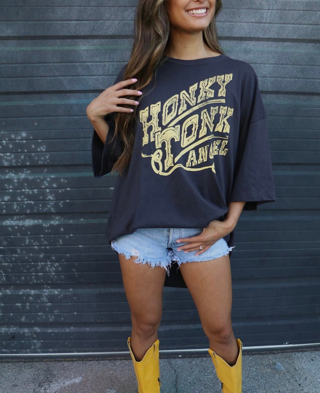 Honky Tonk Angel Oversized Tee