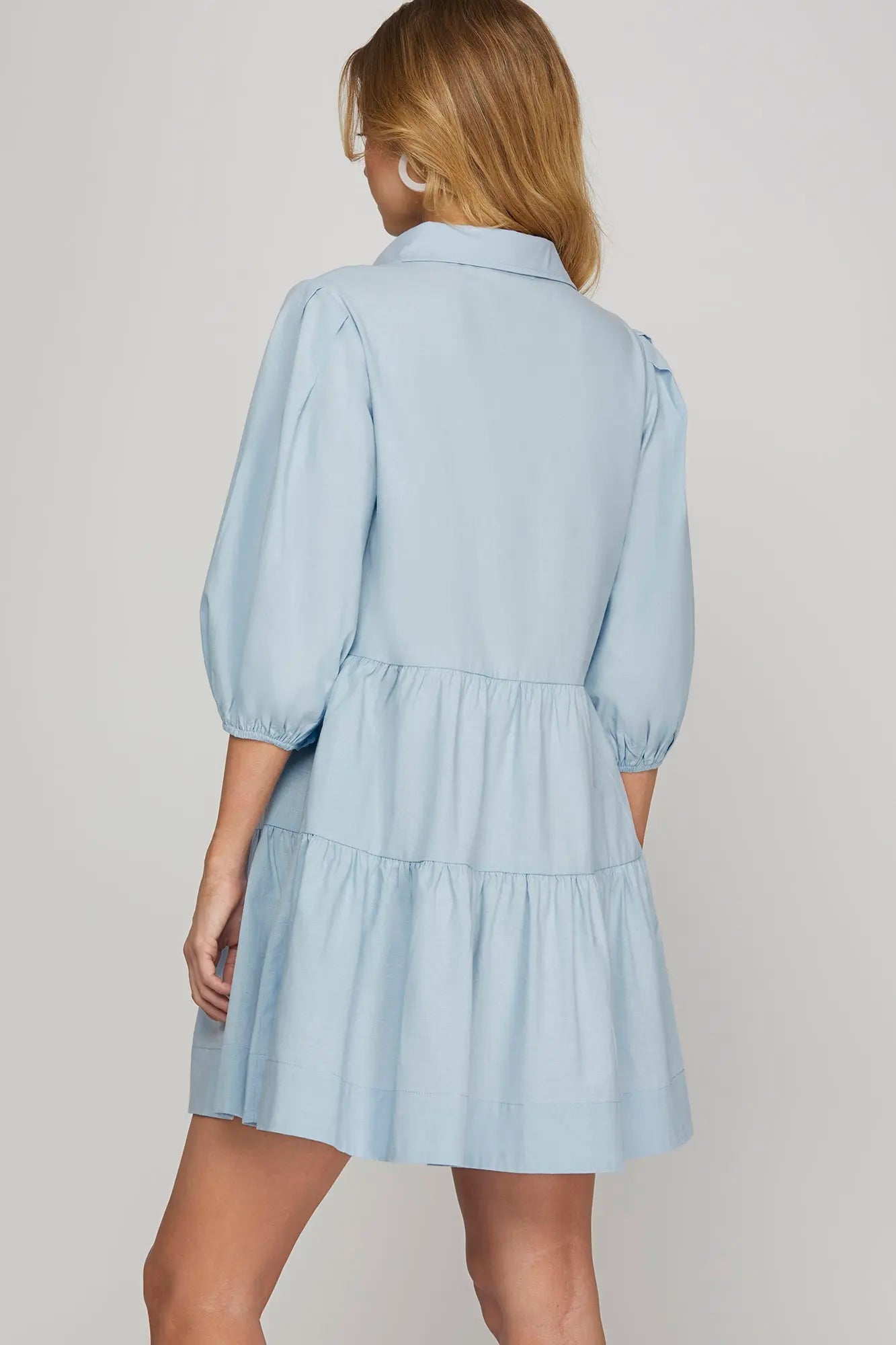Blue Skies Button Down Dress